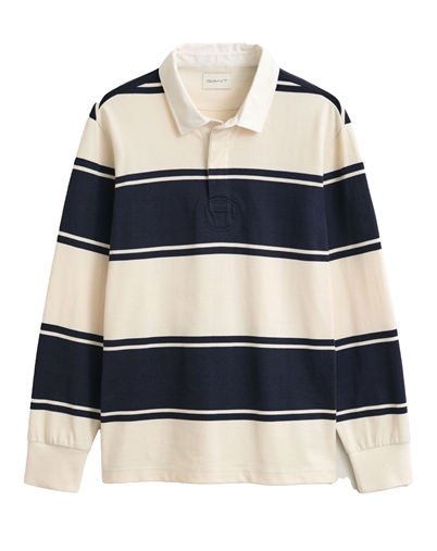 Gant - Striped Rugger Polo - Evening Blue